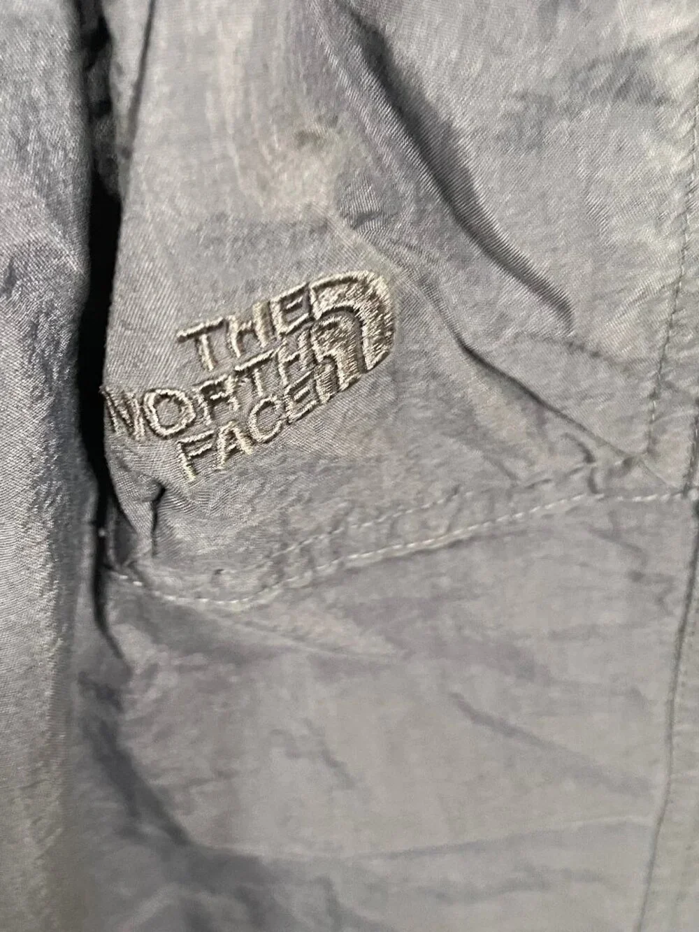 Vintage The North Face Pants Mens Large Blue Gray Nylon Stow Pocket Hiking Stow